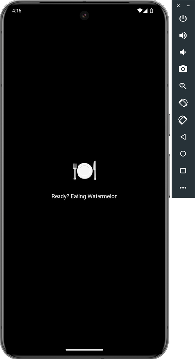 Final result in the Android Simulator