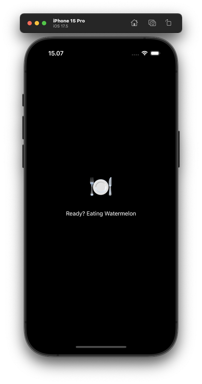 Final result in the iOS Simulator