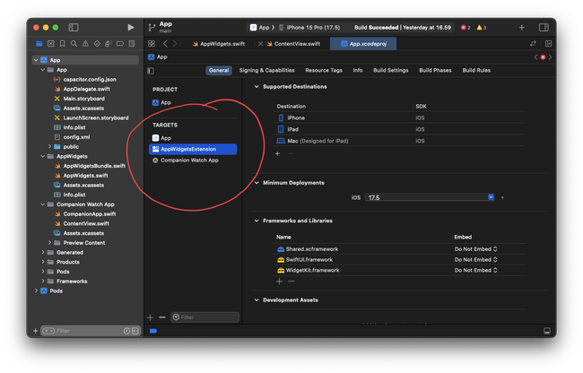 Adding additional Targets in Xcode