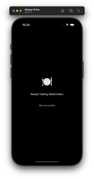 Screenshot of Capacitor running on iPhone