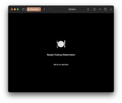 Screenshot of Capacitor running in Web